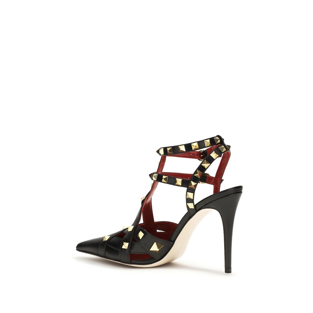 Valentino Garavani Black Goatskin High Heel Pumps Valentino Garavani
