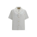 Valentino White Cotton Shortsleeve Shirt Valentino