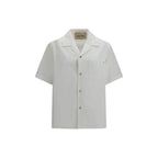 Valentino White Cotton Shortsleeve Shirt Valentino