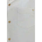 Valentino White Cotton Shortsleeve Shirt Valentino
