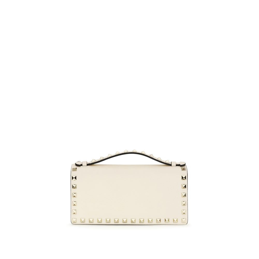 Valentino Garavani Beige Calf Leather Bos Taurus Wallet Valentino Garavani