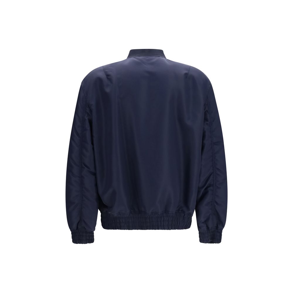 Valentino Blue Polyamide Bomber Valentino