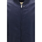 Valentino Blue Polyamide Bomber Valentino