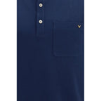 Valentino Blue Cotton Polo Shirt Valentino