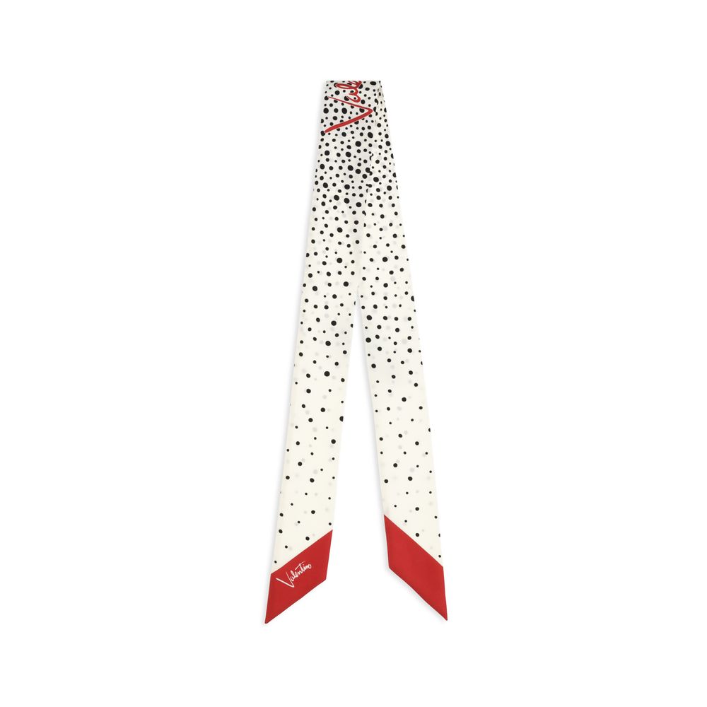 Valentino Garavani Beige Silk Scarf Valentino Garavani