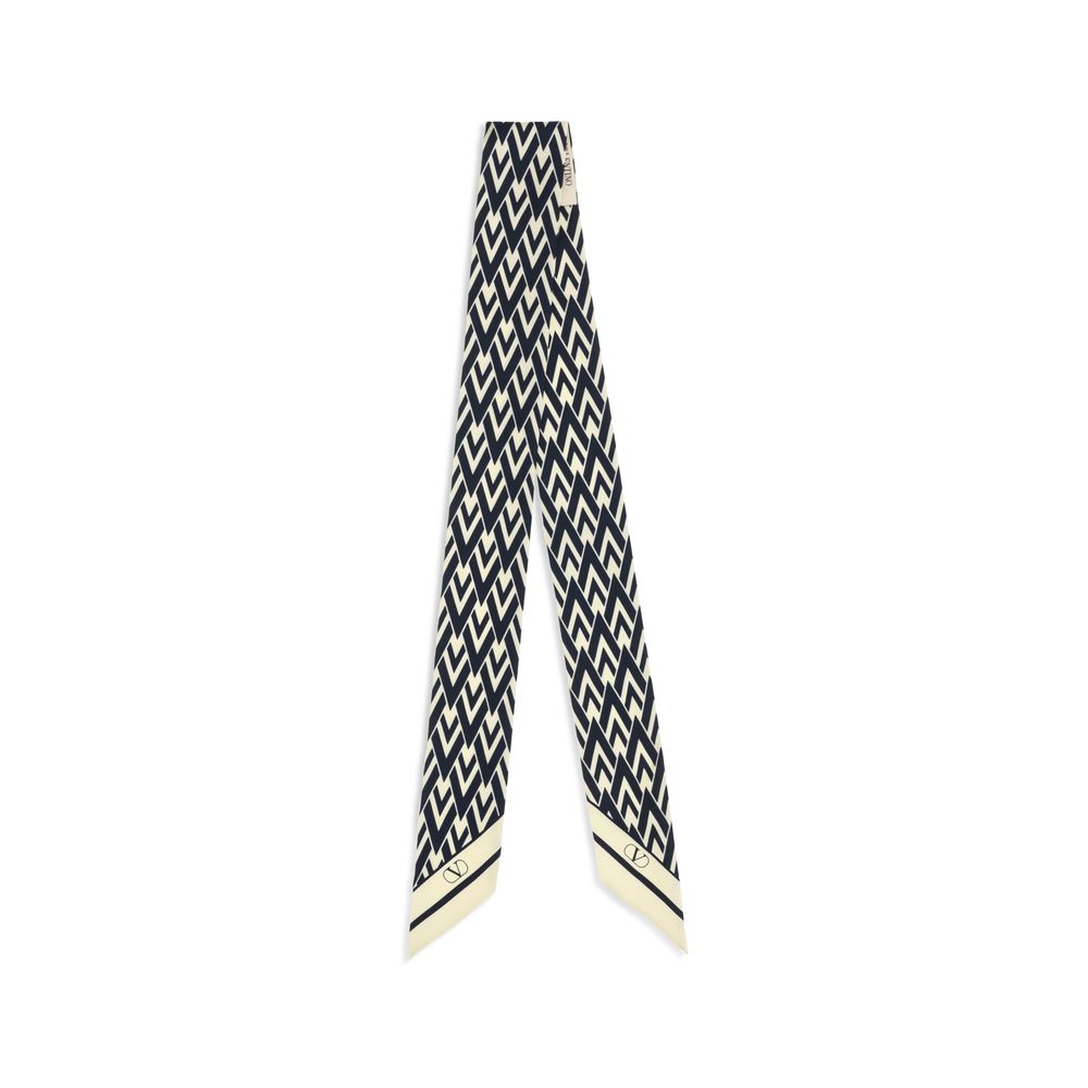 Valentino Garavani Blue Silk Scarf Valentino Garavani
