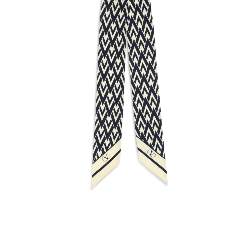 Valentino Garavani Blue Silk Scarf Valentino Garavani