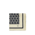 Valentino Garavani Beige Silk Scarf Valentino Garavani
