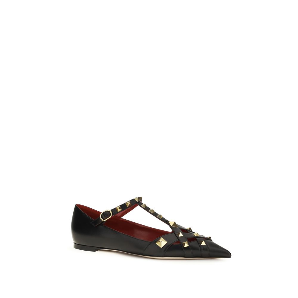Valentino Garavani Black Goatskin Ballet Flats Valentino Garavani