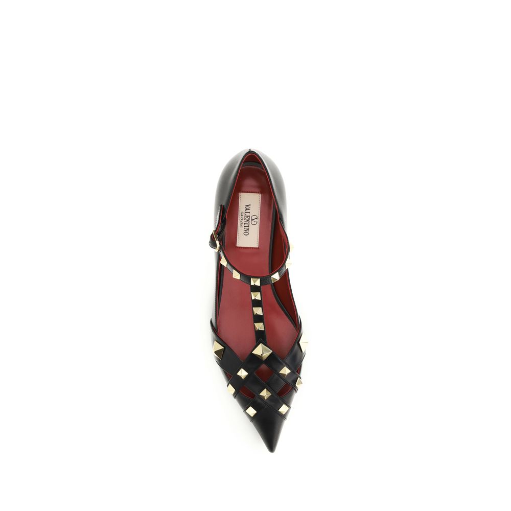 Valentino Garavani Black Goatskin Ballet Flats Valentino Garavani