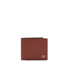 Valentino Garavani Bordeaux Calf Leather Bos Taurus Wallet Valentino Garavani