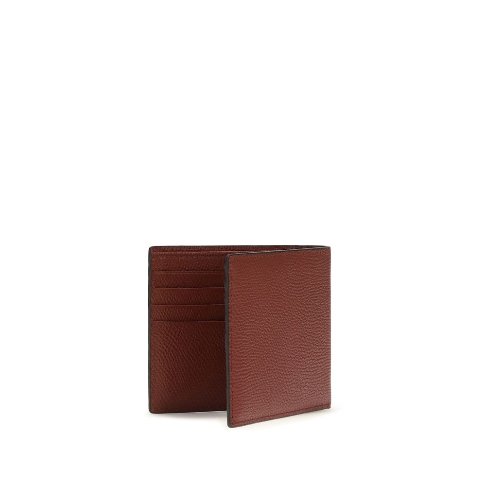 Valentino Garavani Bordeaux Calf Leather Bos Taurus Wallet Valentino Garavani