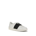 Valentino Garavani White Calf Leather Bos Taurus Low Top Sneakers Valentino Garavani