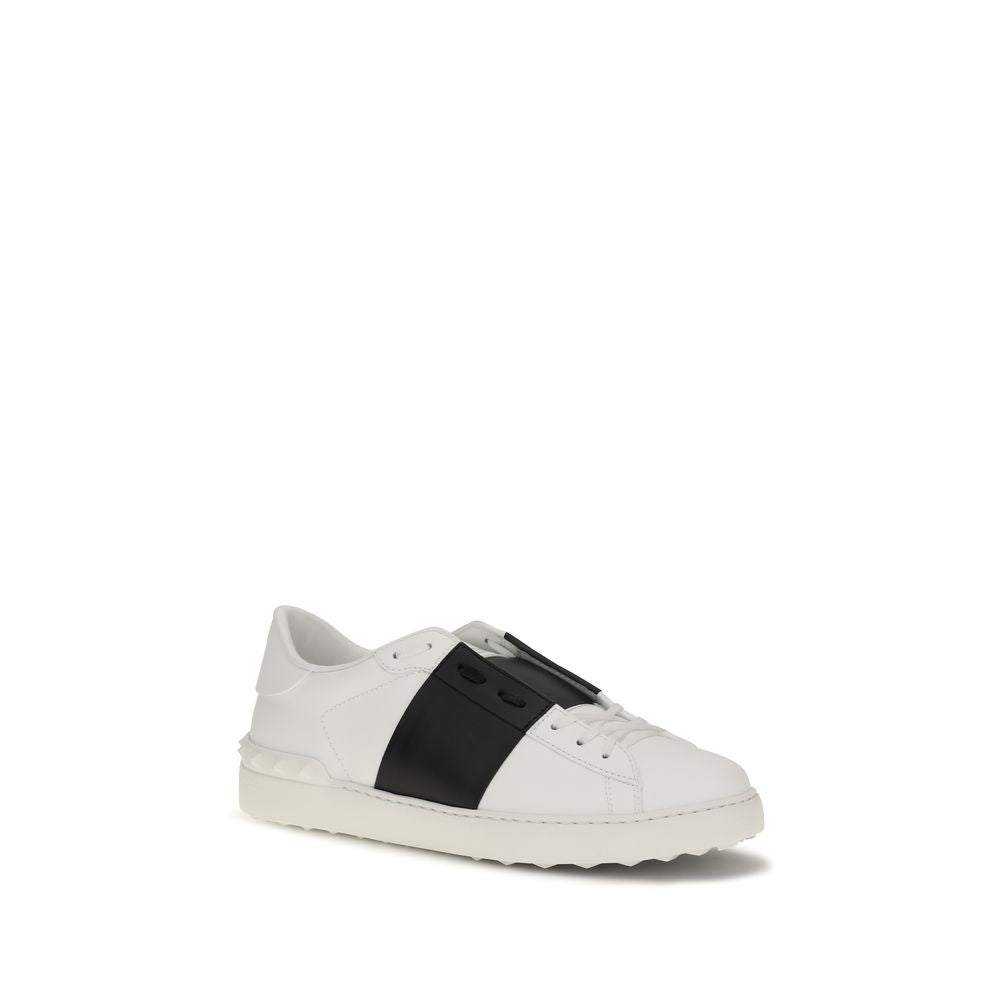 Valentino Garavani White Calf Leather Bos Taurus Low Top Sneakers Valentino Garavani
