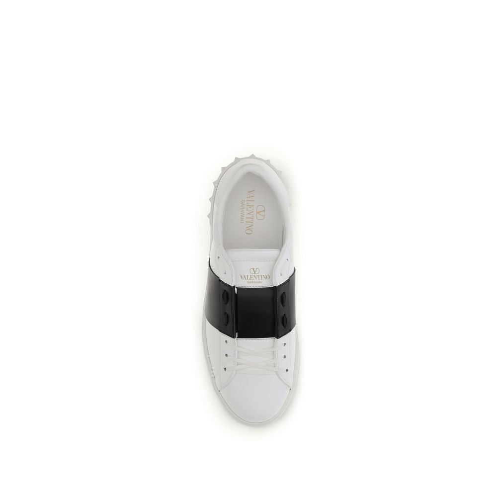 Valentino Garavani White Calf Leather Bos Taurus Low Top Sneakers Valentino Garavani