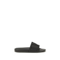 Valentino Garavani Black Rubber Flat Sandals Valentino Garavani