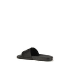 Valentino Garavani Black Rubber Flat Sandals Valentino Garavani