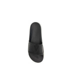 Valentino Garavani Black Rubber Flat Sandals Valentino Garavani