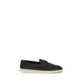 Prada Black Calf Leather Bos Taurus Slip-On Loafers Prada