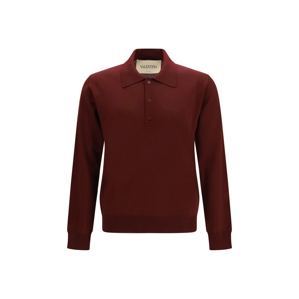 Valentino Bordeaux Wool Oves Aries Polo Shirt Valentino