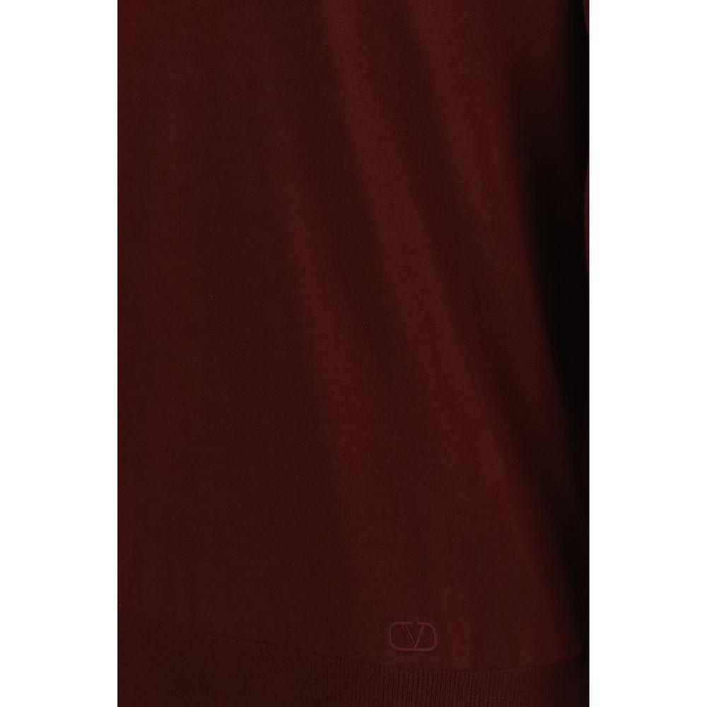 Valentino Bordeaux Wool Oves Aries Polo Shirt Valentino
