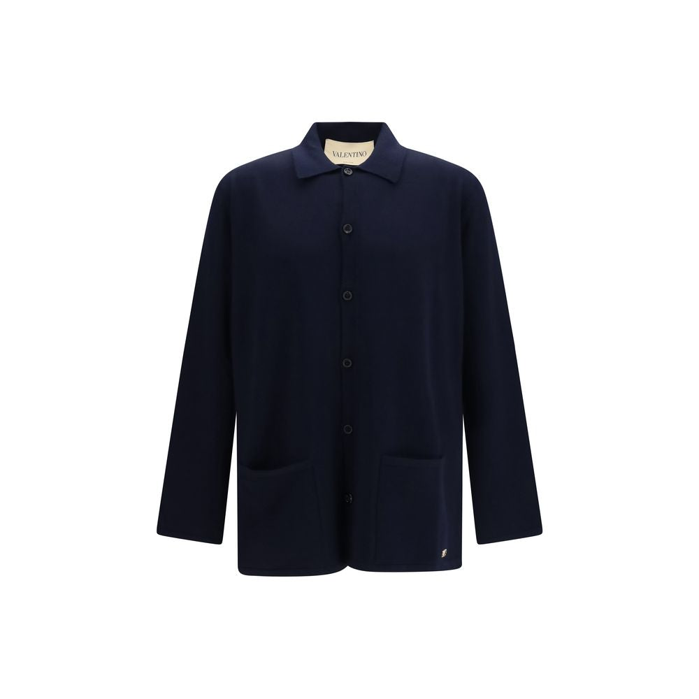 Valentino Blue Wool Oves Aries Cardigan Valentino