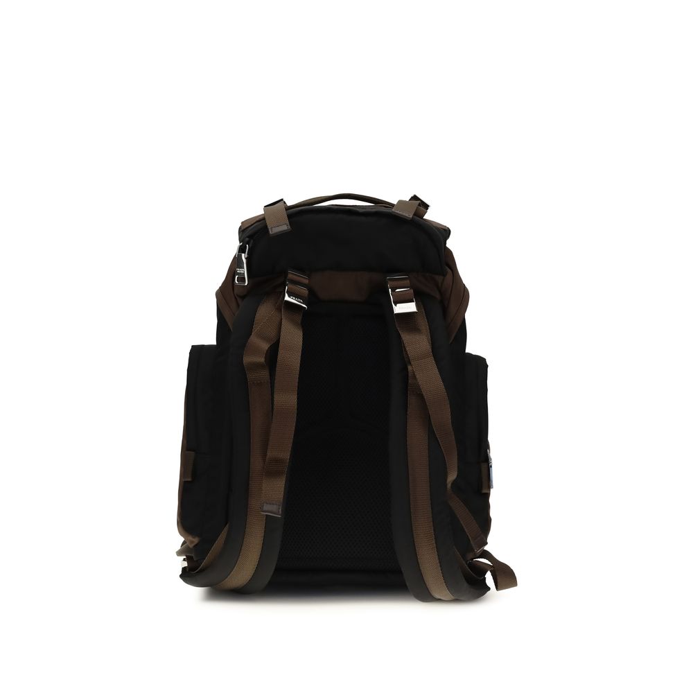 Prada Brown Recycled Polyamide Backpack Prada