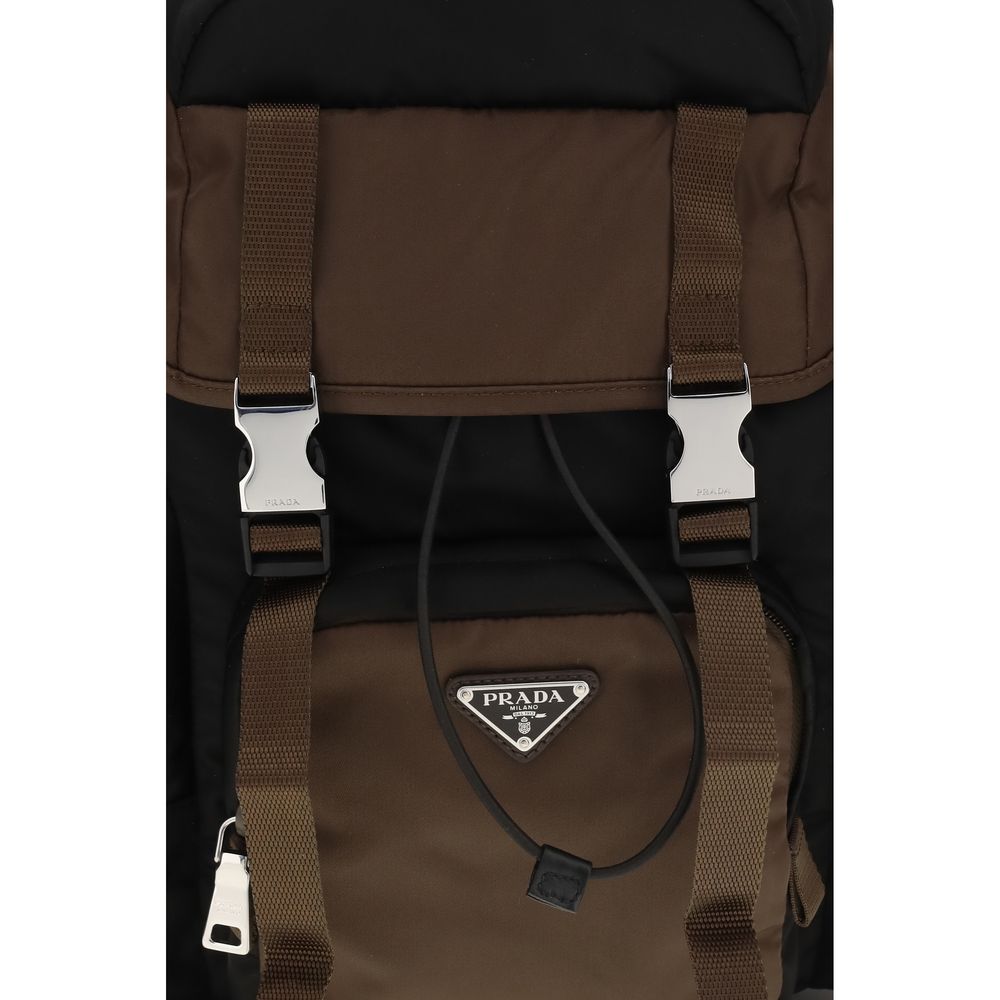 Prada Brown Recycled Polyamide Backpack Prada