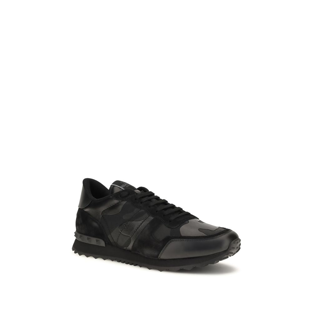 Valentino Garavani Black Polyester Athletic Sneakers Valentino Garavani