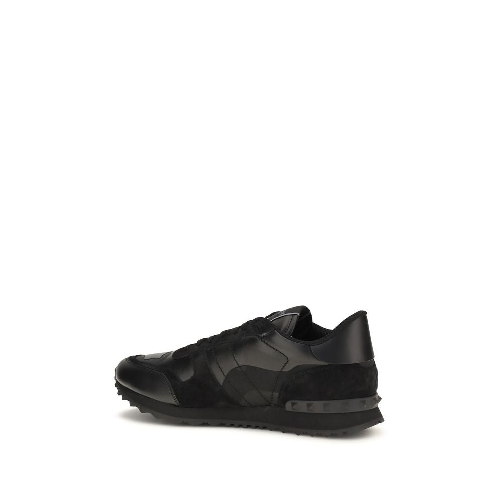 Valentino Garavani Black Polyester Athletic Sneakers Valentino Garavani