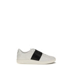 Valentino Garavani Black Calf Leather Bos Taurus Low Top Sneakers Valentino Garavani
