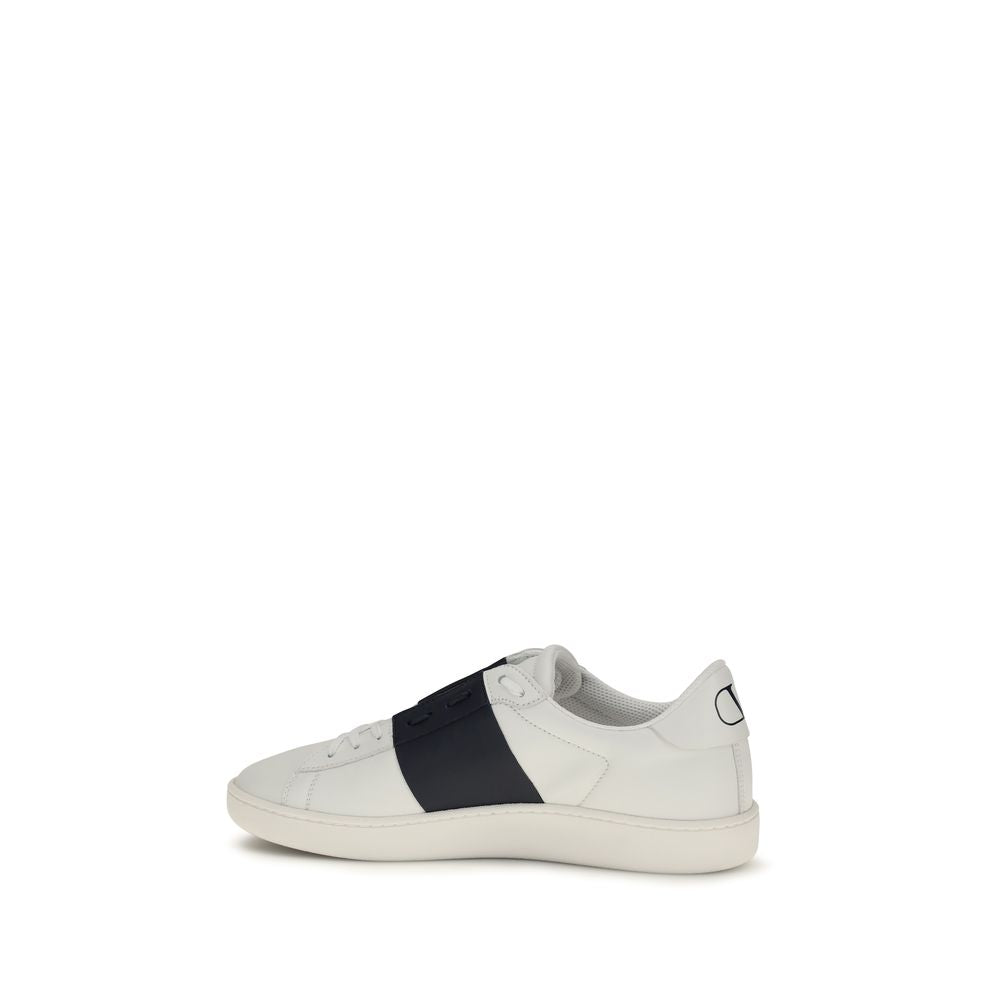 Valentino Garavani Blue Calf Leather Bos Taurus Low Top Sneakers Valentino Garavani