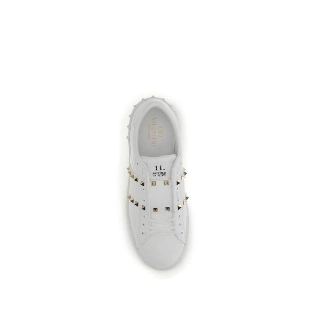 Valentino Garavani White Calf Leather Bos Taurus Sneakers Valentino Garavani
