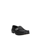 Fendi Black Calfskin Slip-On Loafers Fendi