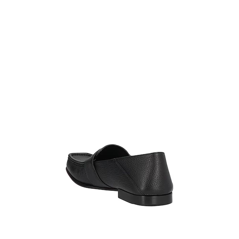 Fendi Black Calfskin Slip-On Loafers Fendi