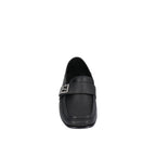 Fendi Black Calfskin Slip-On Loafers Fendi