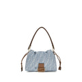 Fendi Blue Cotton Shoulder Bag Fendi
