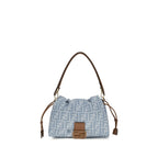 Fendi Blue Cotton Shoulder Bag Fendi