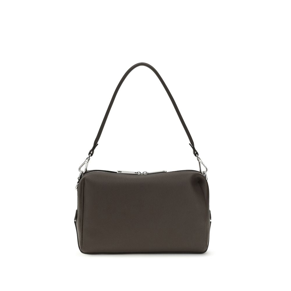 Fendi Brown Calf Leather Bos Taurus Shoulder Bag Fendi