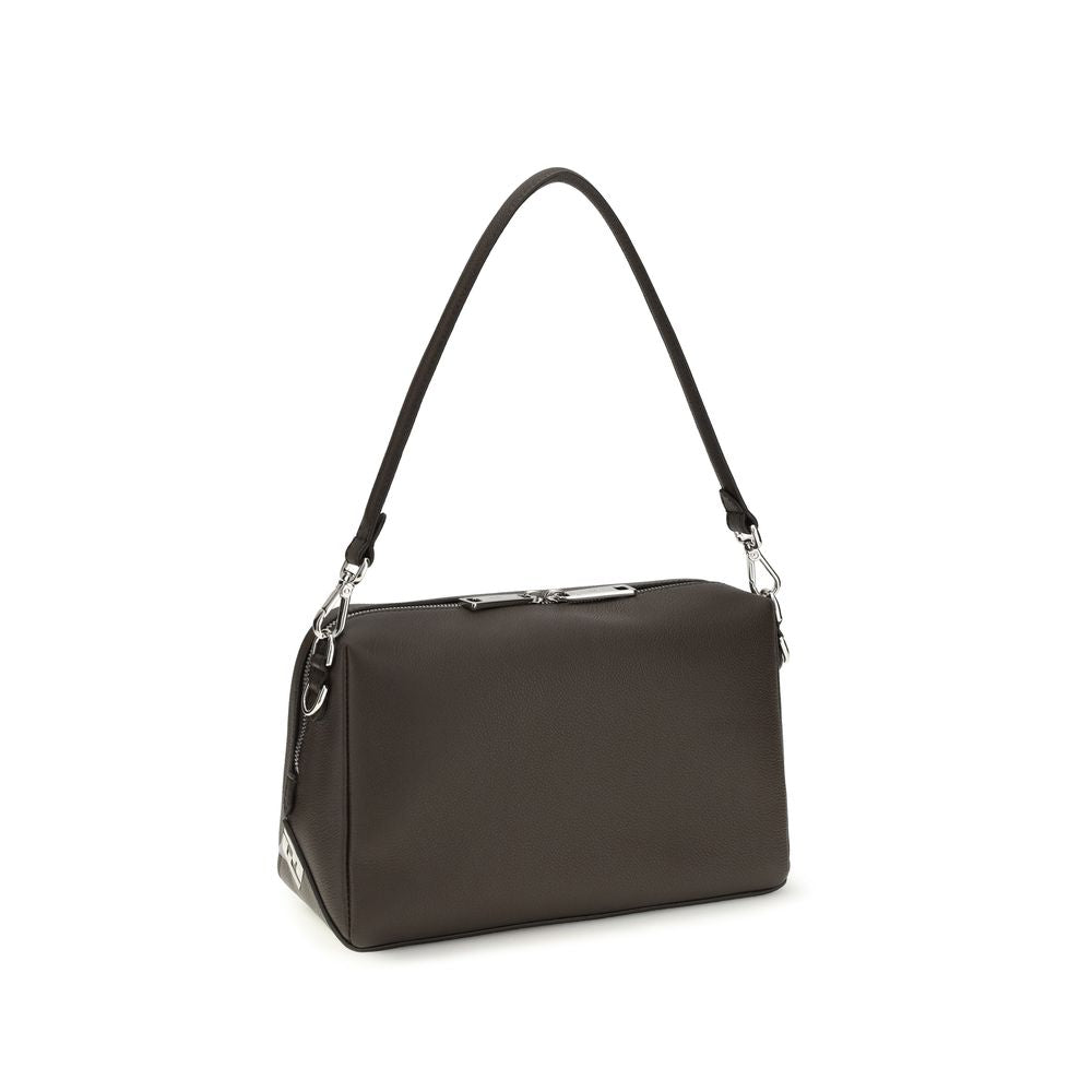 Fendi Brown Calf Leather Bos Taurus Shoulder Bag Fendi