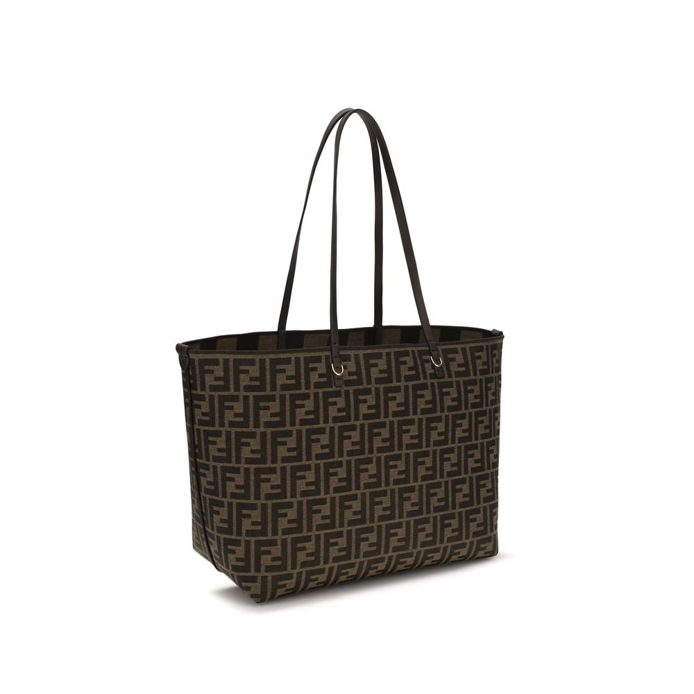 Fendi Brown Fabric Shoulder Bag Fendi