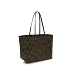 Fendi Brown Fabric Shoulder Bag Fendi