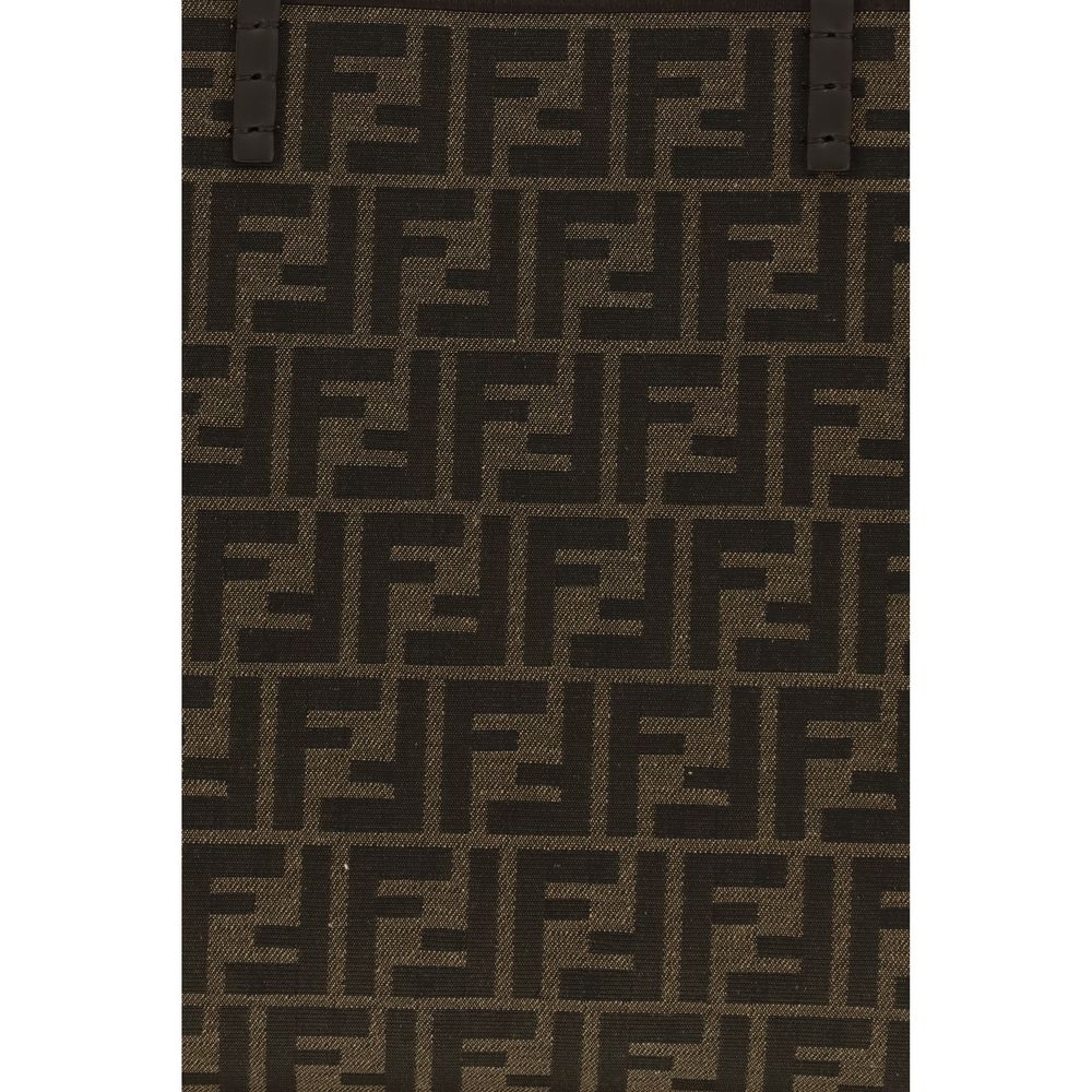 Fendi Brown Fabric Shoulder Bag Fendi