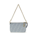Fendi Blue Cotton Clutch Bag Fendi