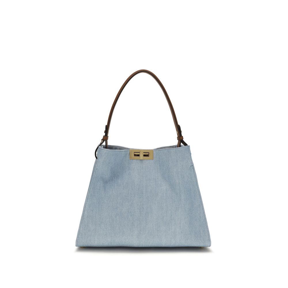 Fendi Blue Cotton Handbag Fendi