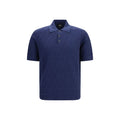 Fendi Blue Cotton Polo Shirt Fendi