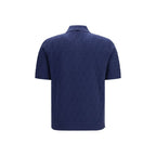 Fendi Blue Cotton Polo Shirt Fendi