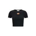Fendi Black Cotton T-Shirt Fendi