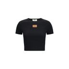 Fendi Black Cotton T-Shirt Fendi