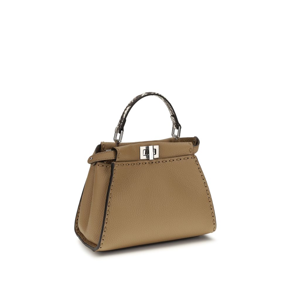 Fendi Beige Calf Leather Bos Taurus Handbag Fendi